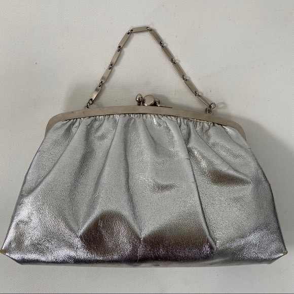 Vintage 1950s HL U.S.A. Two-pocket Clutch - Picture 4 of 7